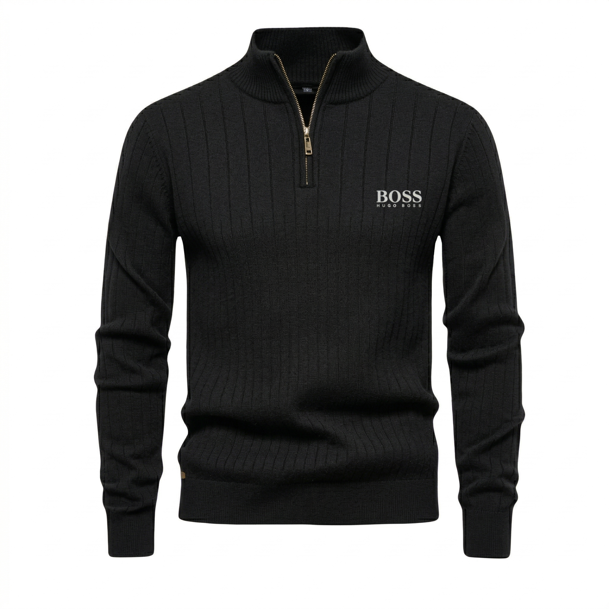 Ribbed Quarter-Zip Jumper