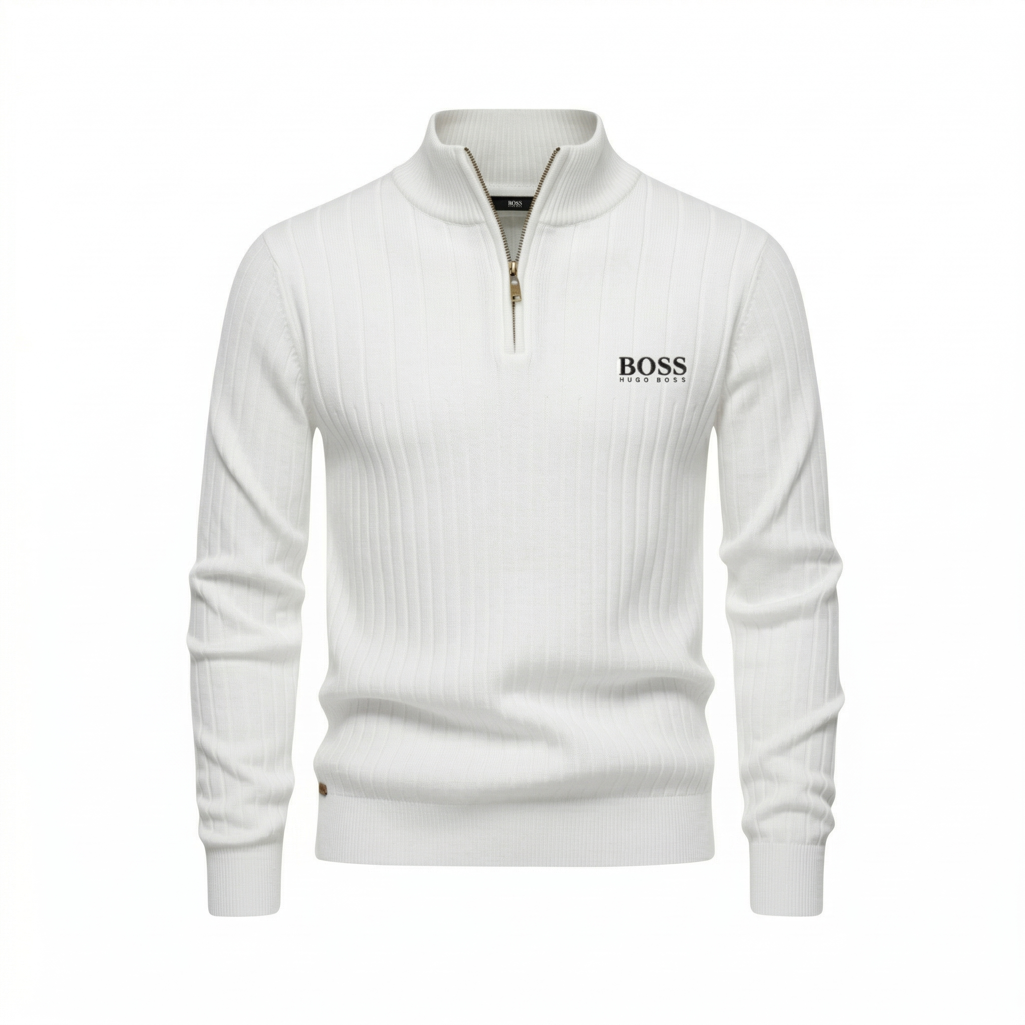 Ribbed Quarter-Zip Jumper