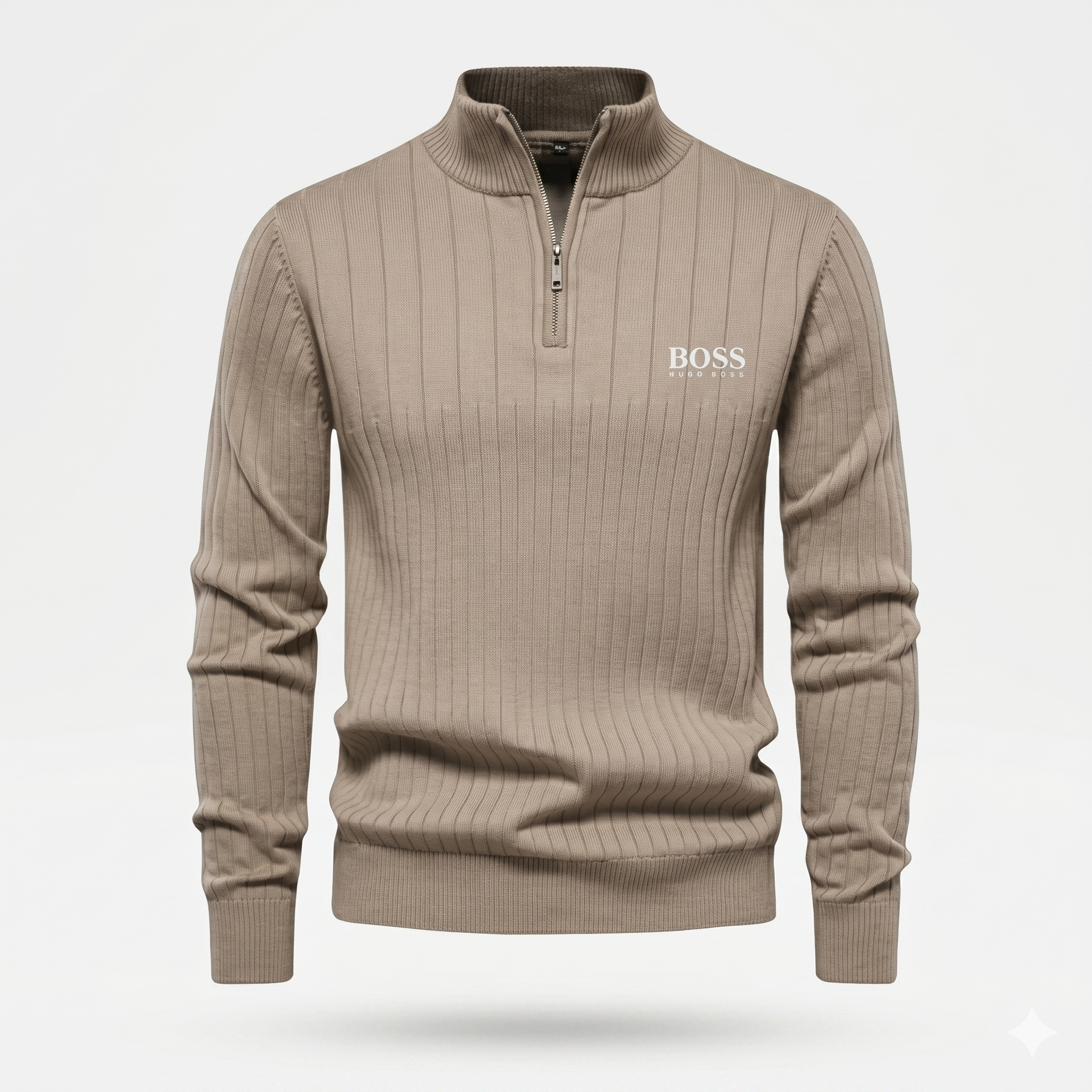Ribbed Quarter-Zip Jumper