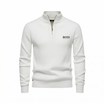 Ribbed Quarter-Zip Jumper